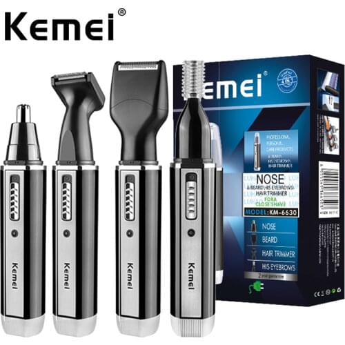 4in1 rechargeable nose trimmer beard trimer for men ear eyebrow nose hair trimmer for nose and ear hair removal cleaning machine