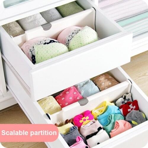 Drawer Organizer Divider Closet Dresser Clothes Storage Organizer Box For Bra Scarves Ties Socks Boxes Underwear Partition Board