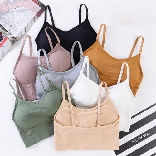 Womens Sports Bra Breathable Sweat-Wicking Lingerie Seamless Wire-Free Bras with Removable Pads Fitness Yoga Gym Sports Bra