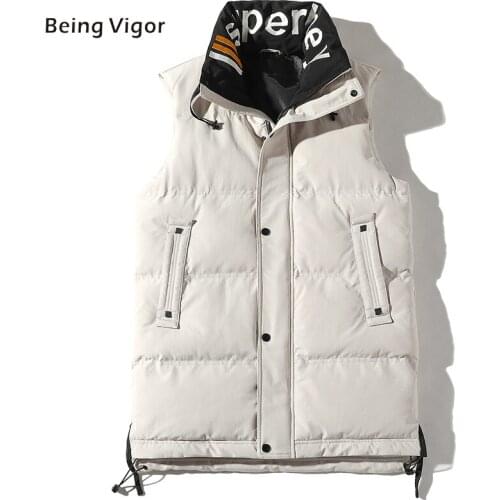 2019 Men Gilet Waistcoat Winter Cotton Padded Sleeveless Puffer Jacket Coats Outwear Mens Thicken Vest 4XL