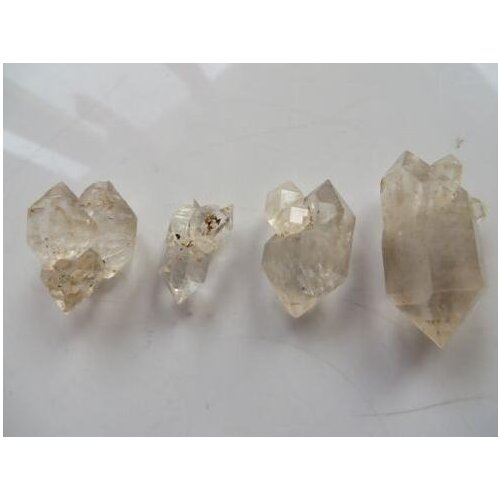 4PCS AA Rare Natural Clear Crystal Specimens Bizarre Multiterminal 31.7g + Free Shipping