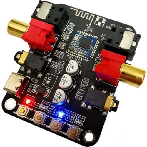 5V Bluetooth 5.0 Receiver Transmitter Converter Fiber Coax Stereo Output 24Bit-192K o Amplifier Board