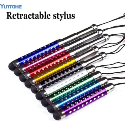 500pcs/lot Flexible Crystal Stylus Capacitive Touch Pen for Iphone Ipad Samsung Galaxy S4 Note 3 Retractable with Earphone Plug