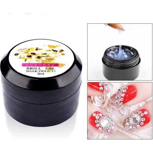 8ml Nail Art Super Sticky Rhinestone UV Gel Adhesive Diamond Gem Builder Glue For Jewelry Charms Manicure Rhinestone Use Glue