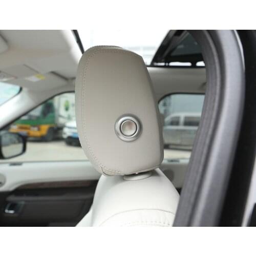 ABS Chrome Car Seat Head Pillow Adjustment Button Decoration Cover Trim For Jaguar XF/XFL XE F-PACE x761 E-PACE Accessories