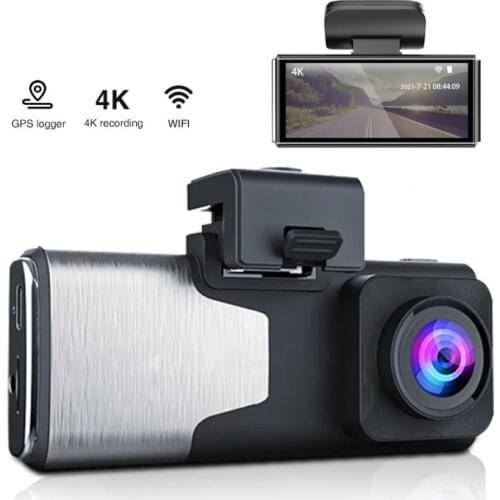 1 Set Car Video Recorder Dash Cam Wide Angle Multi-function Connection 4K Night Vision WiFi Car DVR Camera for Autos