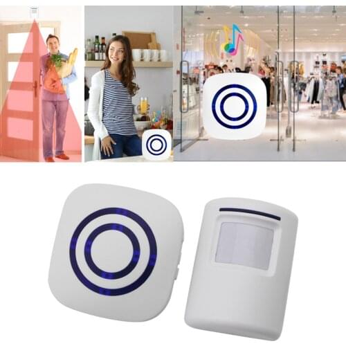 Wireless Infrared Motion Sensor Door Security Bell Alarm Chime EU/US Plug