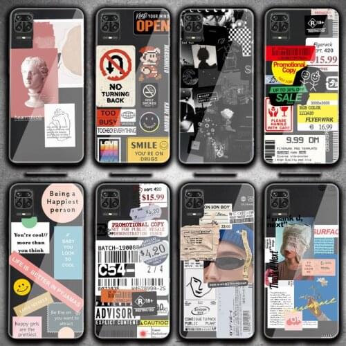 Retro Funny Bar Code Label Phone Case For Redmi 4X 5 5plus 6 6A Note 4 5 6 6pro 7 Xiaomi 6 8se MIX2S Note 3 Tempered Glass