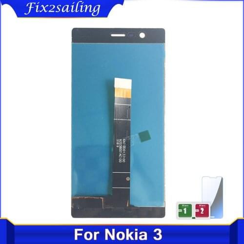 For Nokia 3 LCD Display + Touch Screen Digitizer Assembly Replacement Parts Free Shipping New For Nokia 3 LCD Black / White