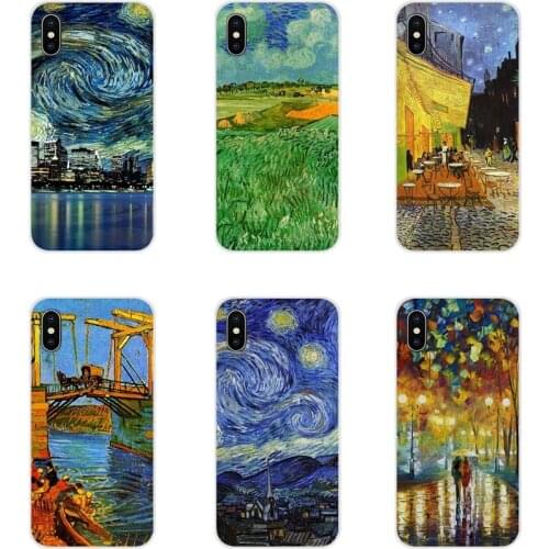 For Samsung Galaxy A3 A5 A7 A9 A8 Star A6 Plus 2018 2015 2016 2017 Accessories Phone Shell Cases Vincent Van Gogh Starry Sky Oil