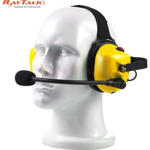 Two Way Radio Headset with Comfotable Ear Seals , Noise Canceling with Boom Microphone PTT for CP040