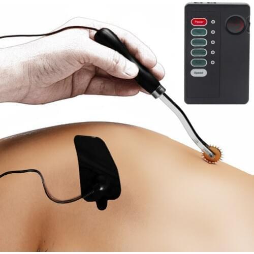 Electric Wartenberg Wheel E-stim Kit,Electro Shock Metal Gear Roller Clit Nipple Body Stimulator,Conduction Pads,Adult Sex Toys