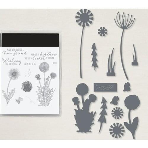 Dandelion Metal Cutting Dies and Stamps Stencils for DIY Scrapbooking Stamp/photo album Decorative Embossing DIY Paper Cards