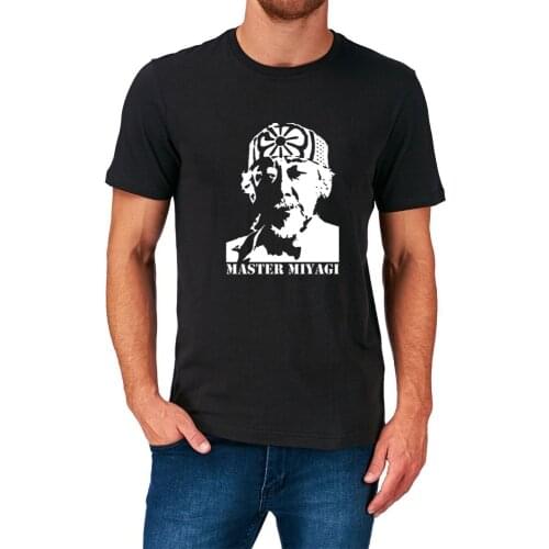 2019 Fashion Summer T-shirt MASTER MISTER MR MIYAGI T SHIRT KARATE KID MOVIE FILM RETRO VINTAGE Casual Short Sleeve