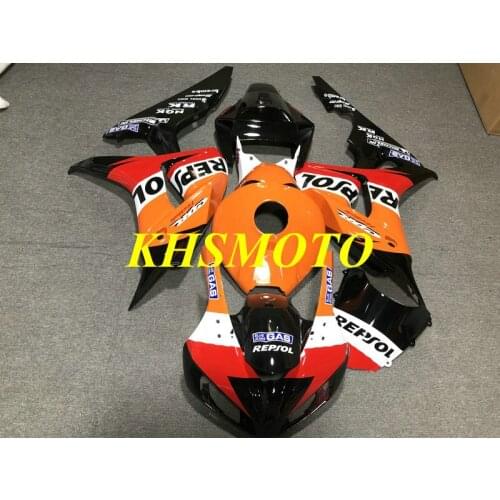 Motorcycle Fairing kit for CBR1000RR 06 07 CBR 1000RR 2006 2007 CBR1000 ABS Red orange black Fairings set+gifts HG63