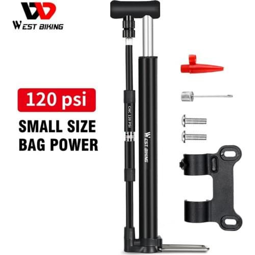 Foldable Bike Air Shock Pump High-pressure Portable Cycling Air Pump Ball Toy Tire Inflator Schrader Presta Valve MTB Bike Pump