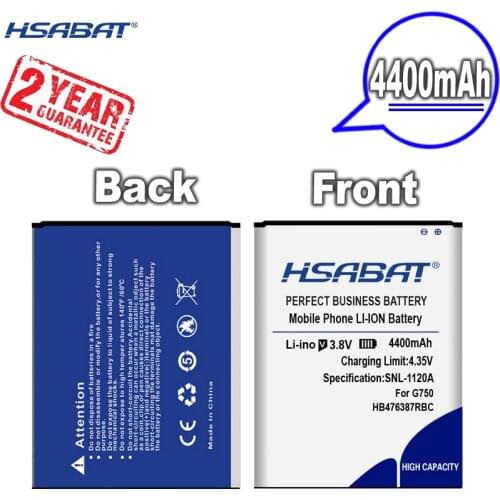 New Arrival [ HSABAT ] 4400mAh HB476387RBC Replacement Battery for huawei honor 3X G750 B199
