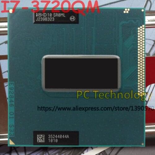 Original Intel Core I7-3720QM SR0ML CPU I7 3720QM processor 2.6GHz 6M Quad core free shipping support HM75 HM77