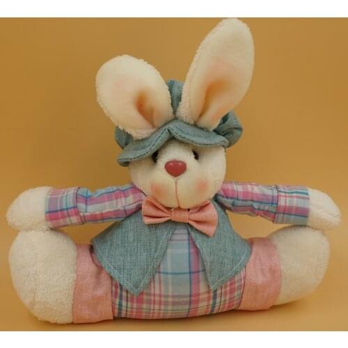 Wedding Easter Birthday Party Gift for Kids Plush Toy Lovely Handmade Creative Mr Rabbit High Quality Cotton Home Deco