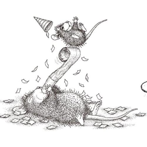 Cartoon rats Transparent Clear Silicone Stamp/Seal for DIY scrapbooking/photo album Decorative clear stamp A 398