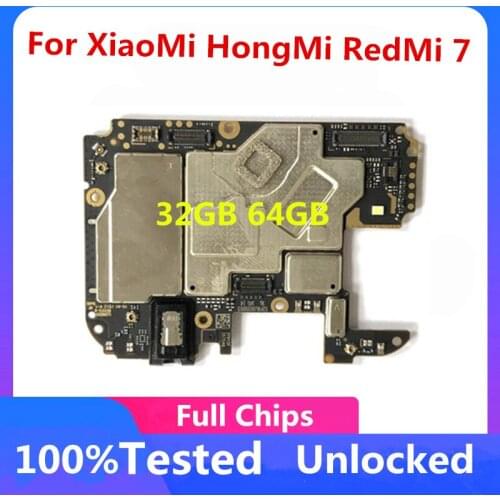 Unlocked Original For Xiaomi Hongmi Redmi 7 Motherboard 32GB 64GB Logic Boardl For Xiaomi Hongmi Redmi 7 Mainboard with Android
