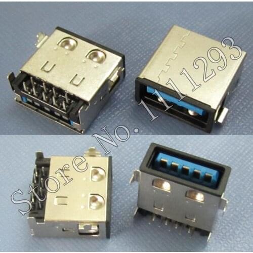 10pcs/lot 3.0 USB Jack Socket Connector for Lenovo Ideapad Yoga 13 Yoga13 Yoga13-IFI etc Laptop USB3.0 Port