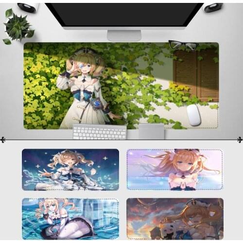 Funny Barbara Genshin Impact Mouse Pad Gamer Keyboard Maus Pad Desk Mouse Mat Game Accessories For Overwatch