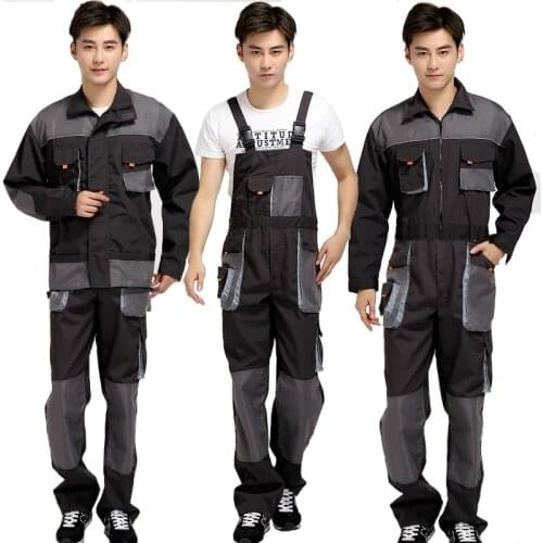 Men Bib Working Overalls Male Work Wear uniforms Fashion Tooling Overalls Worker Repairman Strap Jumpsuits