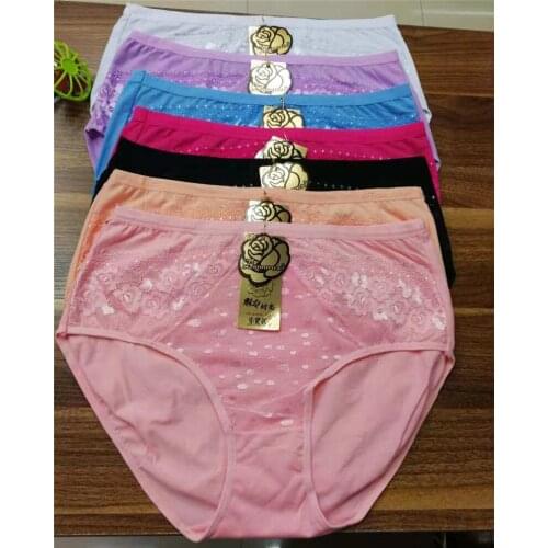 Jian Peng kawaii printed heart low-Rise briefs underwear women sexy lace panties lady Modal solid and durable underpants