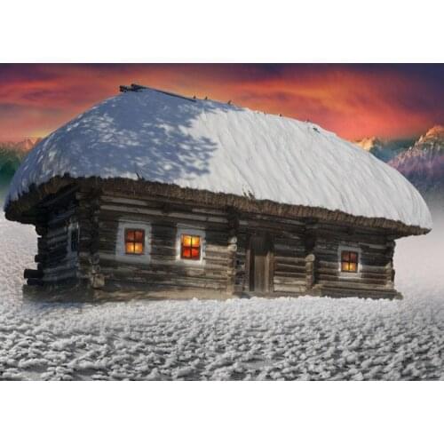 Vinyl Custom Christmas day Photography Backdrops Prop Ukraine Carpathian mountains Photography Background 20924XTW-02