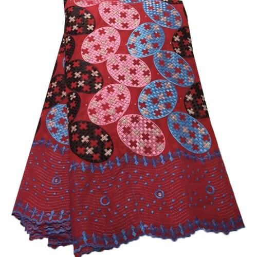 Colorful High quality African 100% cotton lace fabric In Switzerland African Dry Lace With Stones for making dress YPL11553