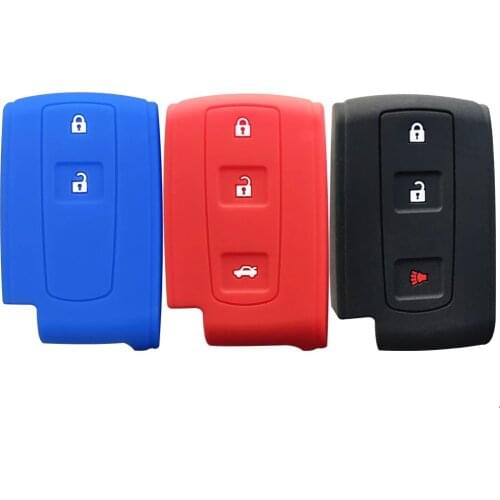 10/30/50pcs Silicone Key Case Cover Shell Holder for Toyota Camry Prius 20 Gen Corolla Verso 2/3 Button Remote Control Fob