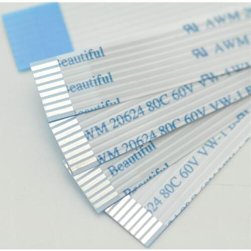10PCS FPC Ribbon Flexible Flat CABLE PITCH 0.5MM 100MM A-Type 4P 6P 8P 10P 12P 16P 20P 30P 40P FFC WIRE 6/10/12/16/20/30/40 pin