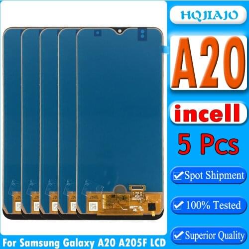 5PCS TFT Incell For Samsung Galaxy A205/DS A205F A205FD A205A Display Touch Screen Digitizer Assembly For Samsung A20 lcd