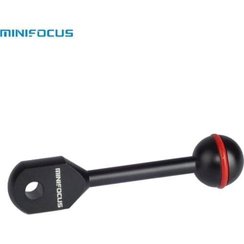 Minifocus YS Head Adapter 1" Ball Aluminium arm Mount Base 3.5"/9cm for Underwater Photography Diving Housing Light System