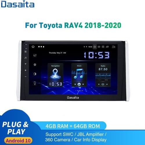 Dasaita For Toyota RAV4 Multimedia 2019 2020 Android Car Radio 1 Din RAV4 Autoradio DSP HD IPS 1280*720 Carplay 4Gb 64Gb