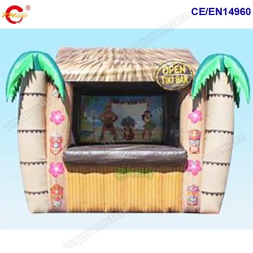 Custom made Beach Party Inflatable Tiki Bar Exhibition Serving Inflatable Pub Tent western inflatable tiki hut bar tents