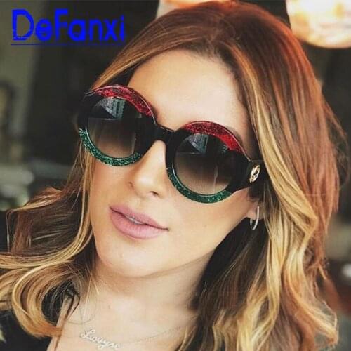 New fashion Round Sunglasses Summer Women Designer Vintage multicolor Frame Sun Glasses madam oversized sunglasses UV400
