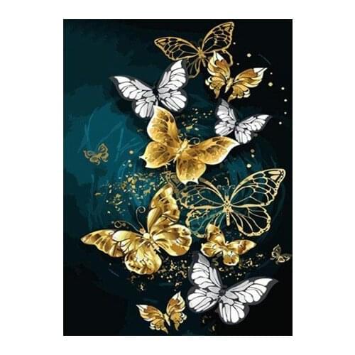CraftArtGo 5D DIY Diamond Embroidery butterfly Full Square Round Rhinestone Mosaic Painting Cross Stitch Flowers Diamond Kit