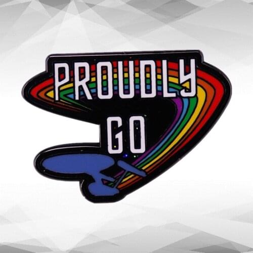 LGBTQ Gay Pride Trekkie proud enamel pin Star Trek Gene Roddenberry Great Gift for TOS and TNG Fans brooch badge