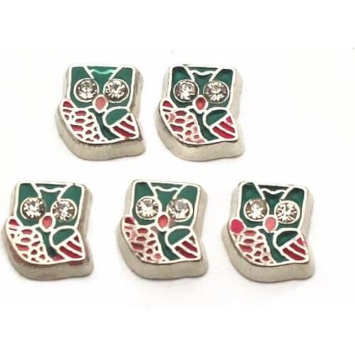 Hot selling 12pcs/lot Charms owl Floating Charms for Floating Memory charms Lockets DIY Jewelry