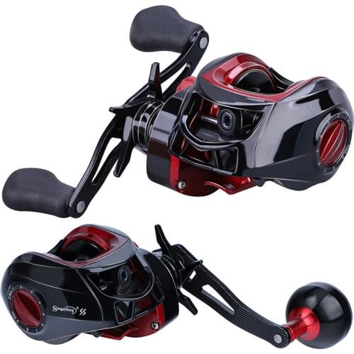 Sougayilang 17+1BB 7.1:1 Gear Ratio Baitcasting Fishing Reel with Single Metal Fishing Reel Handle Casting Reel Combination