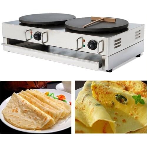 Commercial Electric Crepe Maker Electric Pancake Making Machine Double-burner Electric Crepe Making Furnace NP-584
