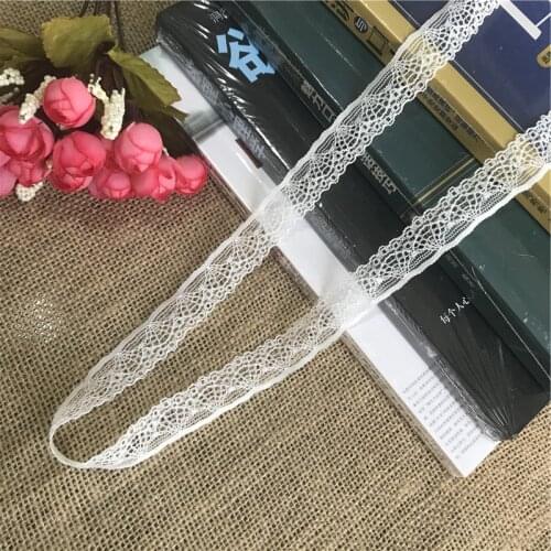 1.5-2cm S1019 white Nylon Spandex stretch Narrow lace trimmings for sewing/garment/garment headband accessories