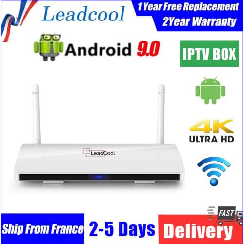 Leadcool qhdtv iptv box android 9.0 TV BOX Amlogic S905W 1080P 4K Android IPTV BOX ship from france Europe M3U IP TV Leadcool