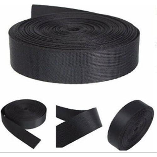 2.5cm strong black equipment bundle belt tape width polypropylene webbing band for tent accessories sewing bag PP belt