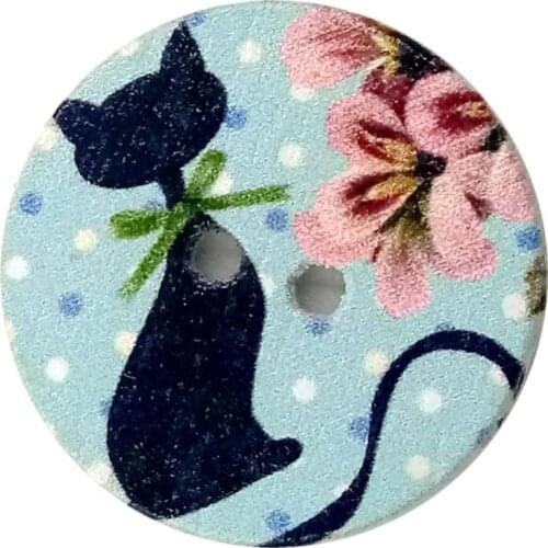 HOT SALES!!! Flower Mixed Pattern Wooden Buttons Handmade Sewing Scrapbooking DIY Tool