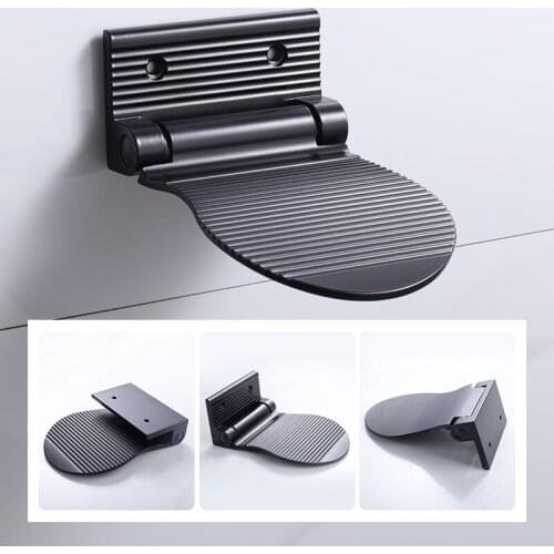 Wall-mounted Bathroom Shelf Space Aluninum Bathroom Pedal Anti-slip Safety Foot Rest Shower Foot Rest For Bathroom Accessories