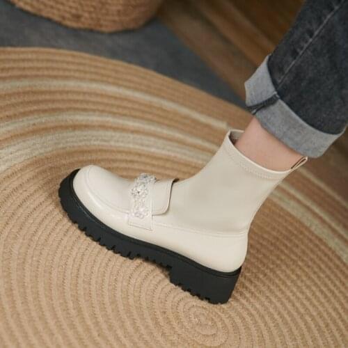 2021 New Women Shoes Women Boots Ankle Boots Womens Platform Heels Chunky Boots Platform Boots Pleated Boots Stretch shoes