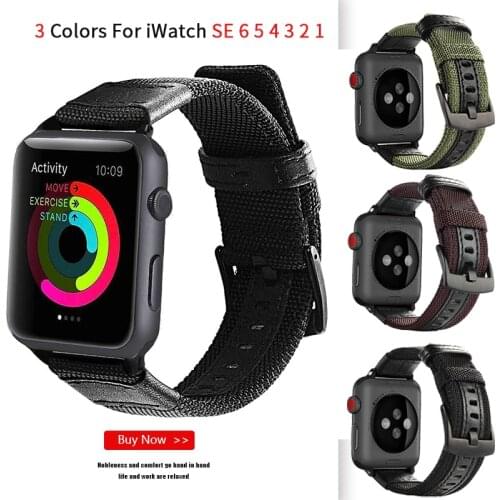 Tough guy cloth watchband for apple watch band SE 6 5 40mm 44mm Men belt bracelet bands for iWatch Strap series 4 3 2 38mm 42mm
